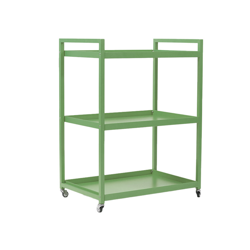 3-tier Utility Cart With Wheels Outdoor Rolling Metal Storage Organizer, Green