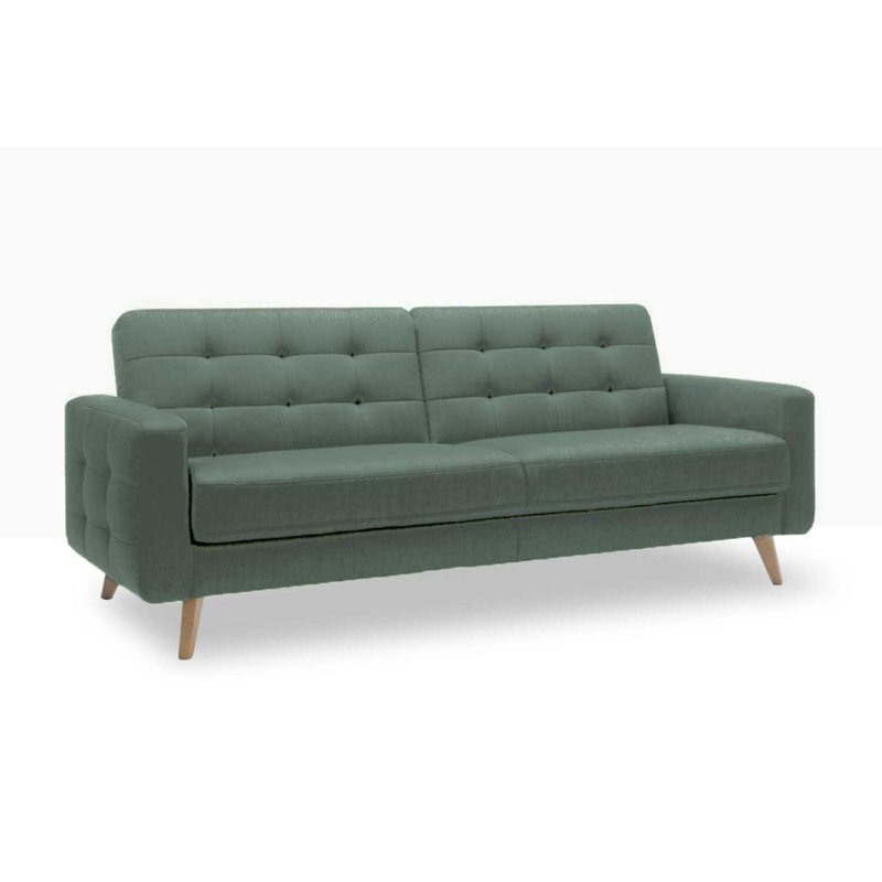 Canapé-lit Nappa avec rangement, Vert / 100% polyester