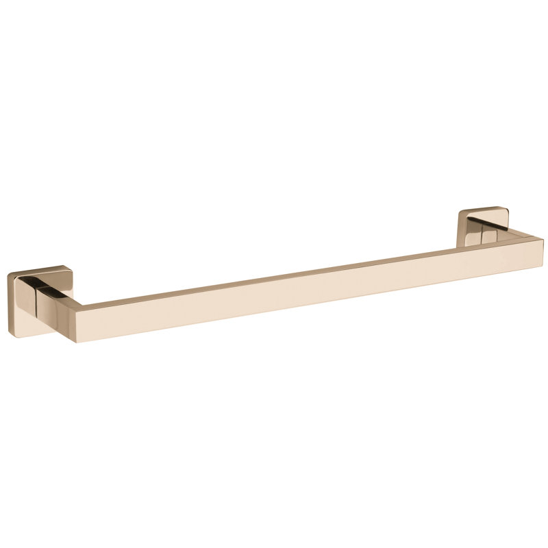 Barre à serviettes murale Square Collection, H 1,75 po x l 24 po x P 3,5 po, Or mat