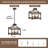 Carrianna 4-Light Farmhouse Square Faux Wood-Look Finish Chandelier
