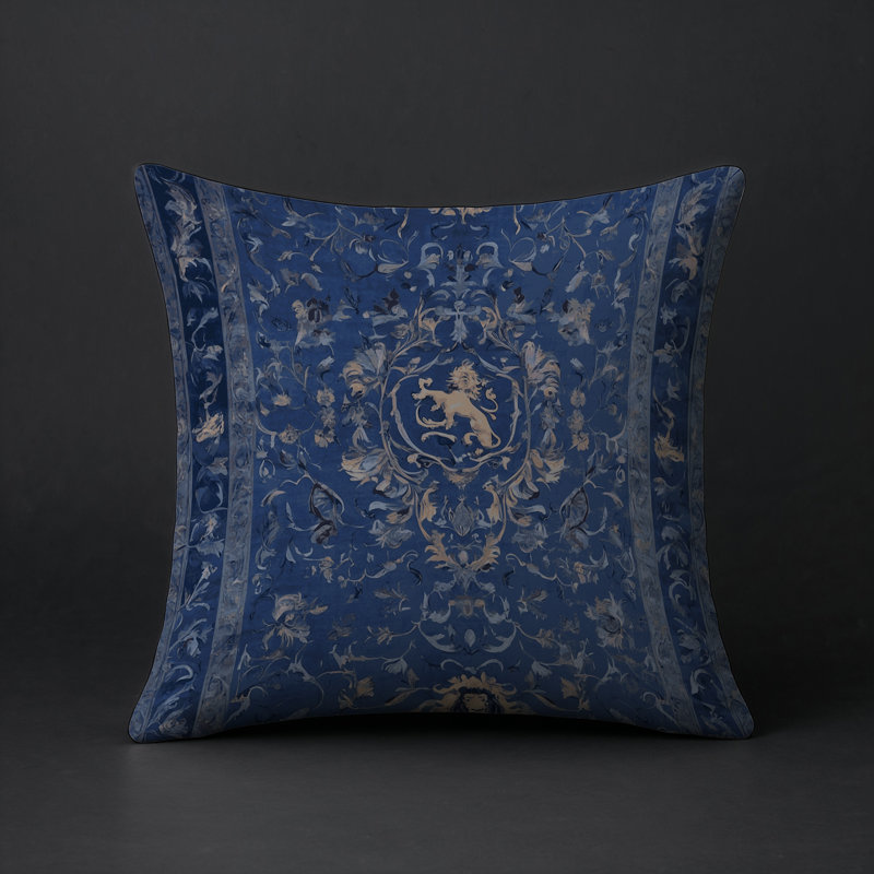 Coussin décoratif intérieur et extérieur Modern, Gris oriental 9, Carré 16 po