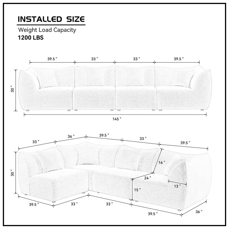 Ossu Sofa, Beige Fabric