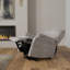 Fauteuil relevable moelleux en tissu colombe Lucie