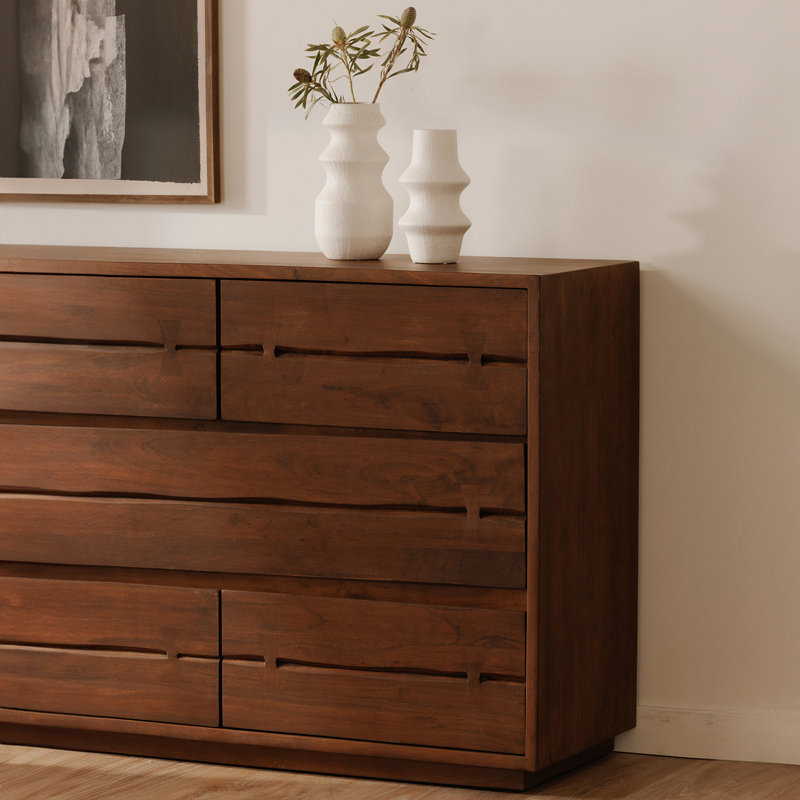Commode en bois massif 6 tiroirs Broughton