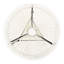 Table d'appoint moderne avec structure stable - blanc, verre trempé, 18,08 po x 18,08 po x 18,47 po, assemblage requis, plateforme en verre avec pieds en fer