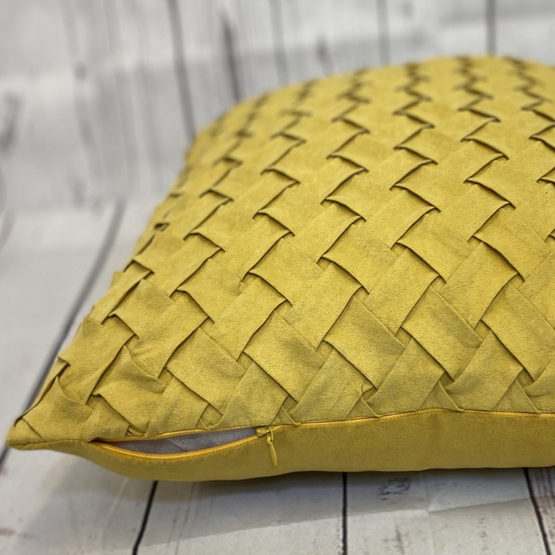 Mullane Argyle Square Cushion Cover, Yellow