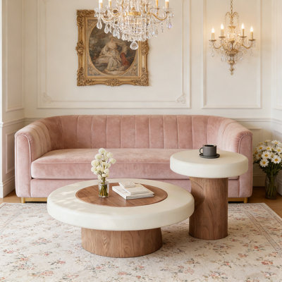 Table basse légère de luxe avec cadre en bois
