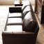 Causeuse-coussin standard en cuir véritable brun