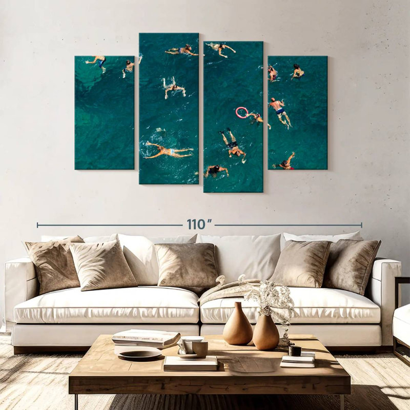 Sireci Blue Water Swim, 54" H x 84" W