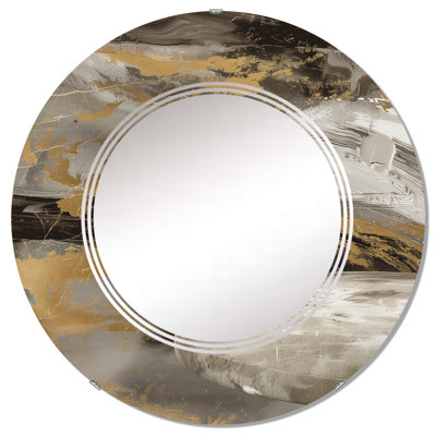 Painted Gold Stone - Traditional Mirror