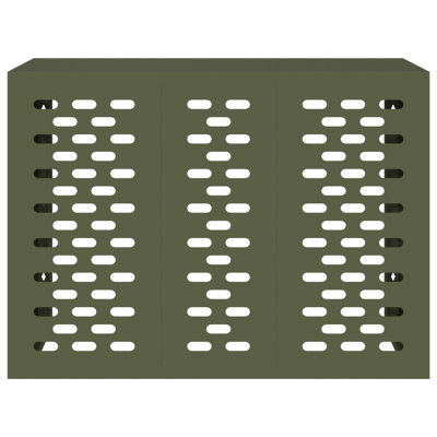 Olive Green Metal 110 X 50 X 80 Cm Air Conditioning Unit Cover
