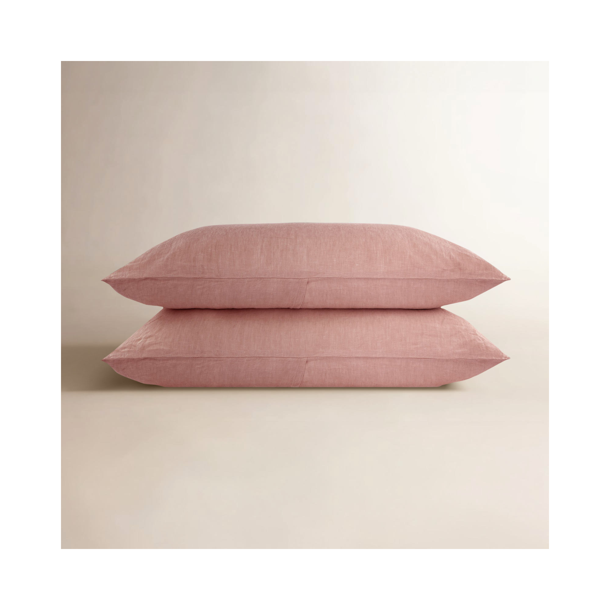 100% French Linen Pillowcase Set, Standard Pillowcase, Clay