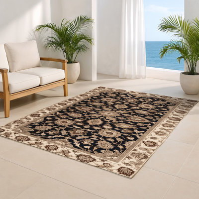 Tapis d'intérieur et d'extérieur persan beige