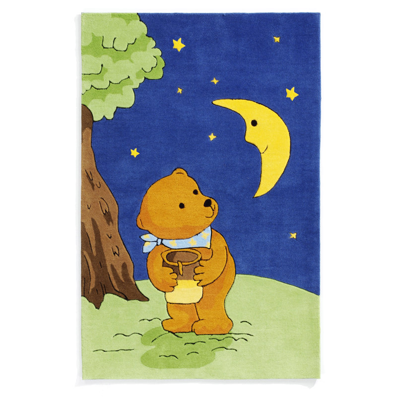 The Moonbear Blue Rug, Rectangle 130 x 180cm