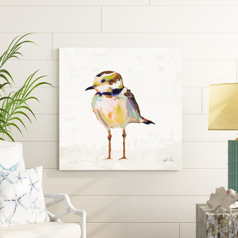 Lin Coastal Plover II, H 36 po x l 36 po, Blanc, Impression encadrée sans passe-partout