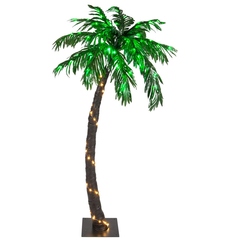 LED Lighted Palm Tree & Branches, 5'