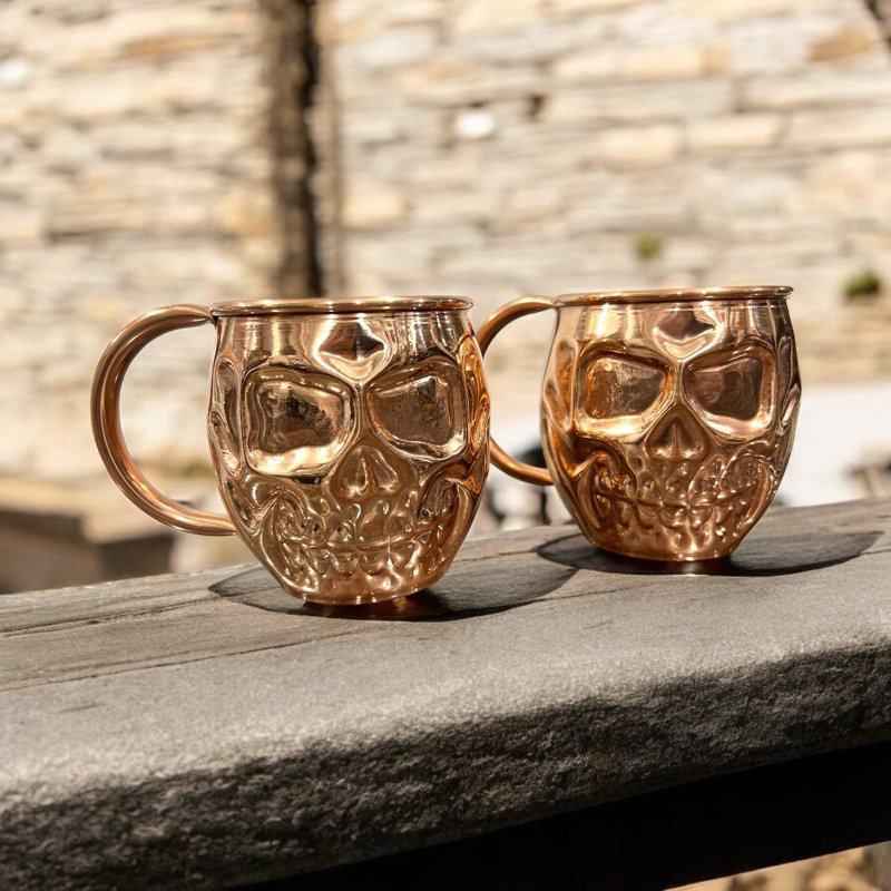 Composite Handmade Copper Drinking Glass Set