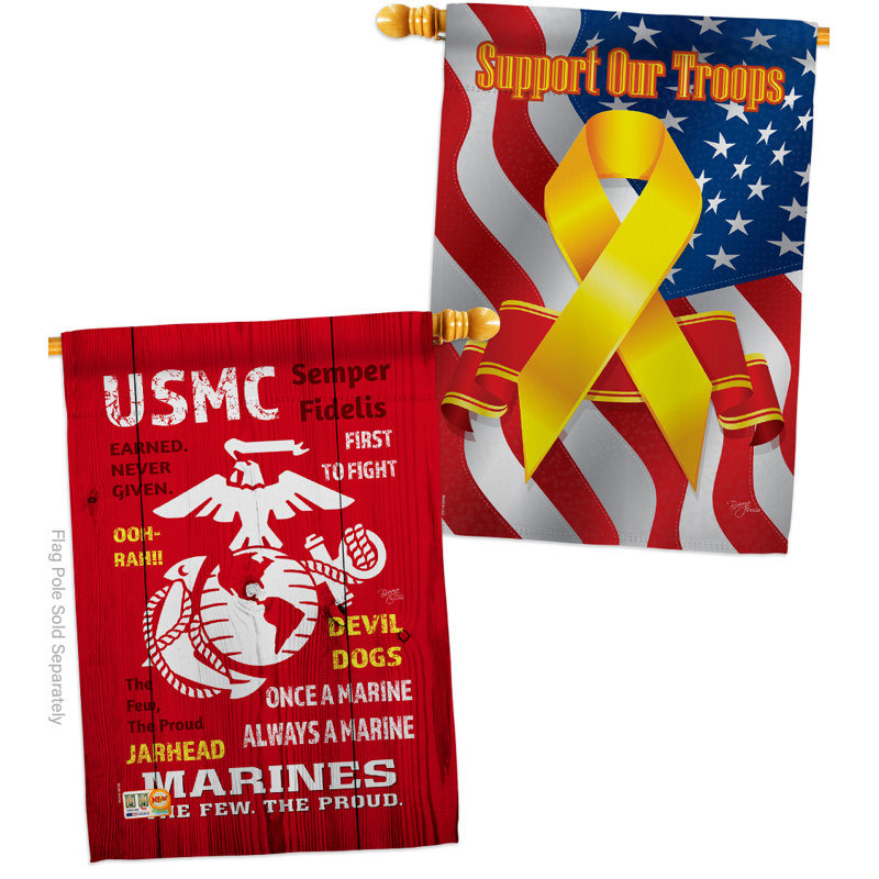 Polyester 40 x 28 po american mc 2 faces drapeau maison