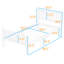 Lit plateforme simple en bois avec tête de lit-925289205