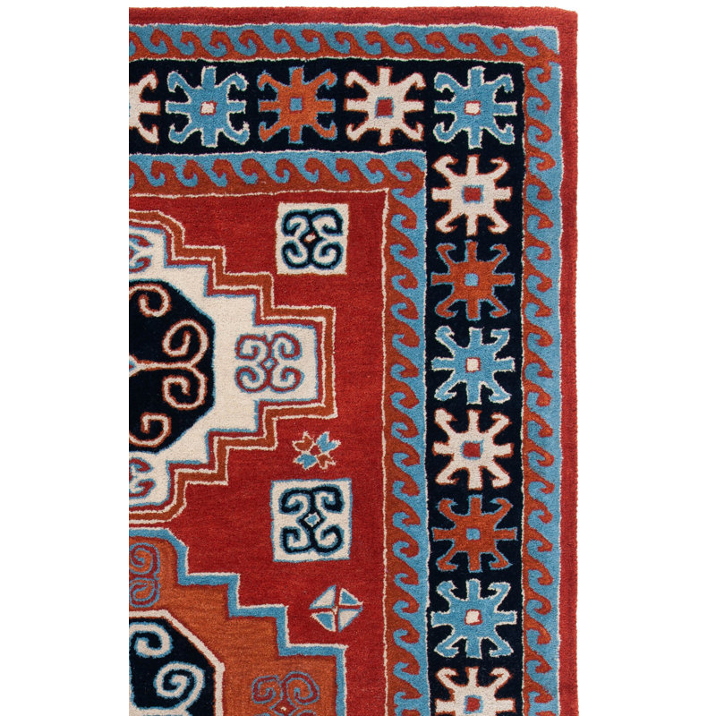 Tapis en laine touffeté à la main Wahcheechee, Rectangle 5 pi x 8 pi