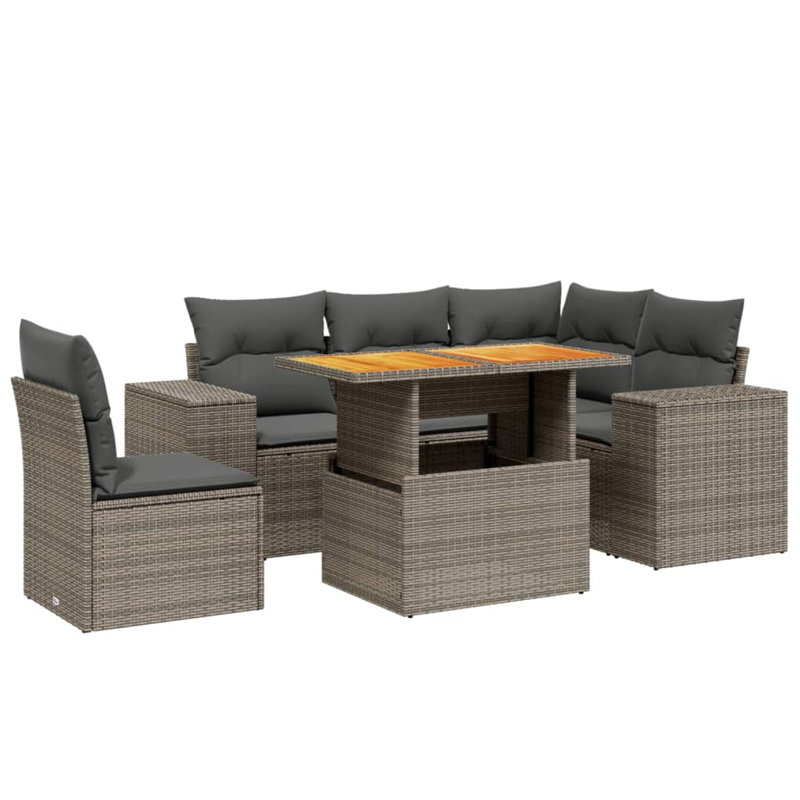 Vidaxl Garden Sofa Set Grey