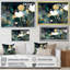 Plantes blanches bleu sarcelle dans le chaos II - art mural floral-1113281063-1113281118