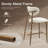 25" Counter Height Upholstered Bar Stool with Metal Frame, Curved Backrest and Footrest-430496393