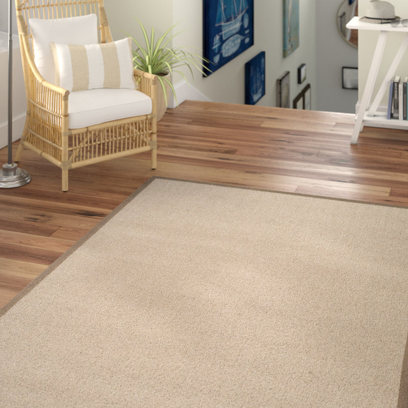 Tapis taupe en sisal tissé à la machine erroll, Rectangle 6 pi x 9 pi