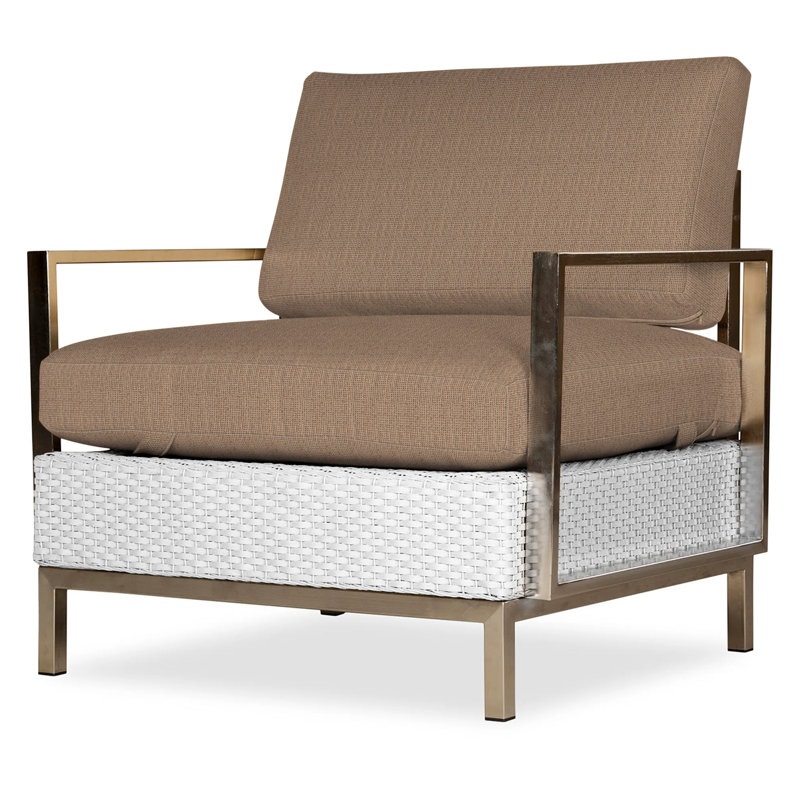 Elements Outdoor Lounge Chair, White, Cottage Pepper