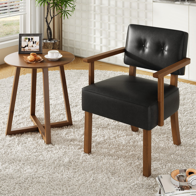 Upholstered Accent Chair, Black