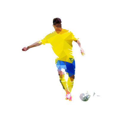 Soccer Player Illustration - Wrapped Canvas Print