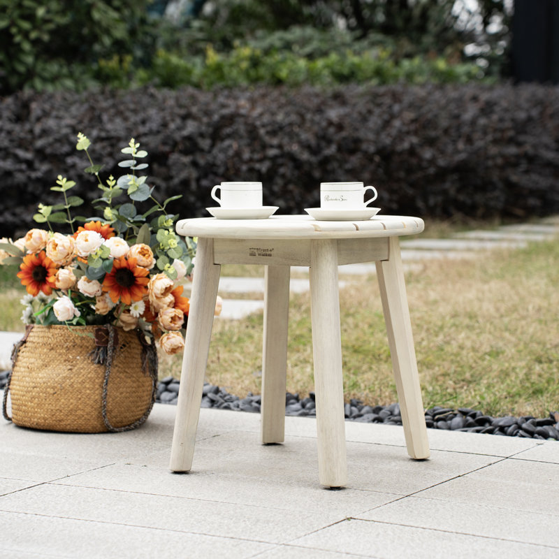 Table d'appoint ronde ronde en acacia