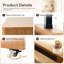 Bureau assis-debout électrique Bachman 63"L avec plateau pivotant à 360°, tablette de rangement, armoire et plateau en bois massif