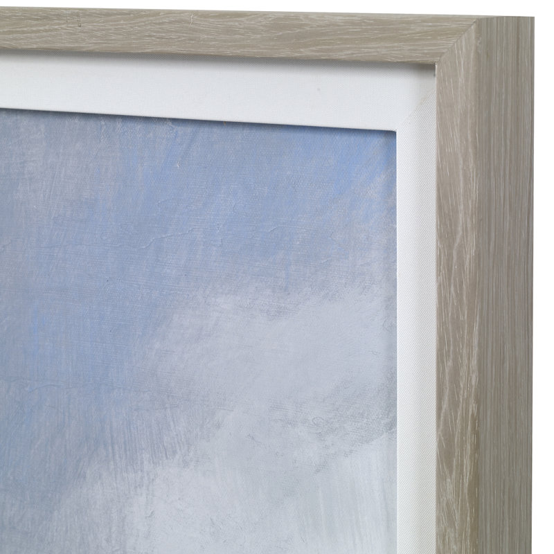 Coastal Scene Framed Print with Pine Wood Frame