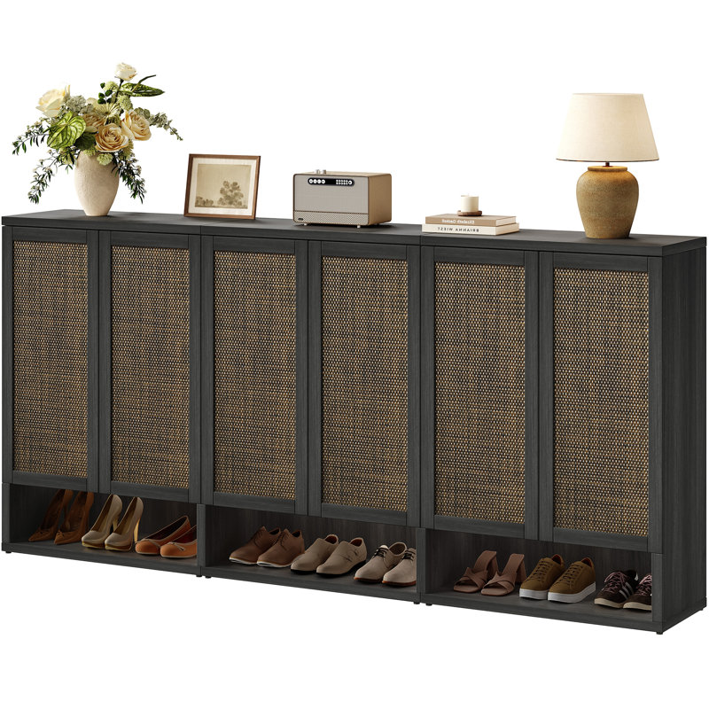 Armoire à chaussures Consiglia Boho, Chêne minuit, 3