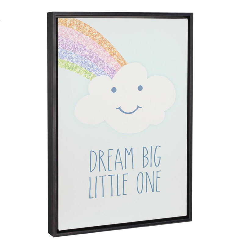 Art de rêve big little, H 26 po x l 18 po x P 1,5 po, Toile avec cadre noir patiné