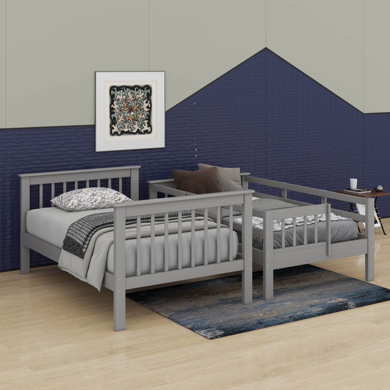 Stairway Twin-Over-Twin Bunk Bed With Guard Rail And Storage, White