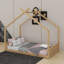 Lit de maison de style Montessori pour enfants, cadre de lit au sol avec tête et pied de lit-1410346781-1410346780