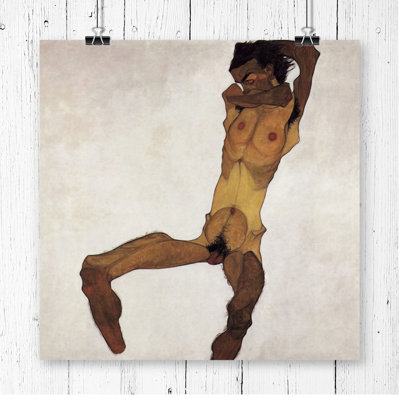 Egon Schiele Nude Man - Frameless Print