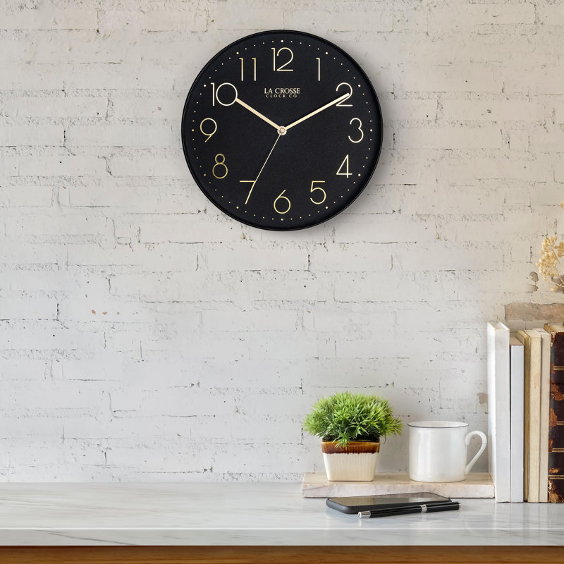 Horloge murale 12 po Paxton, Black