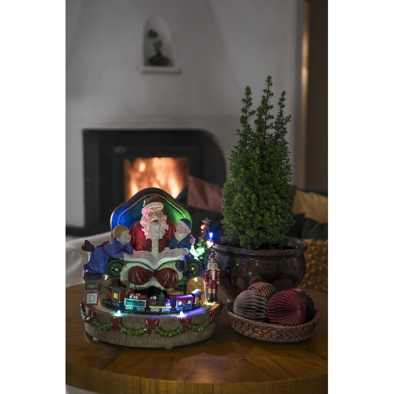 Santa Reading Scene Figurines