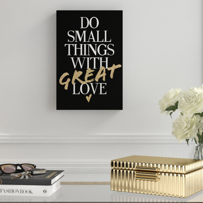 «Things with Love II», reproduction d'art textuel sur toile tendue, H 54 po x l 36 po x P 1,5 po