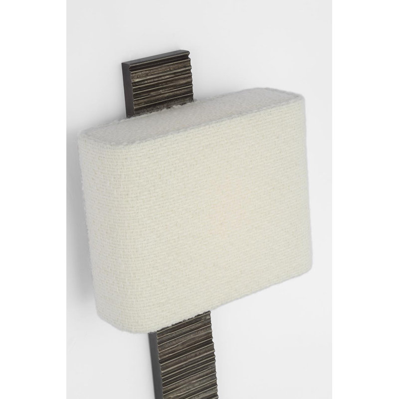 Anne-Marie Barton Fumar 23" Tail Sconce with Bouclé Shade, Ridged Graphite