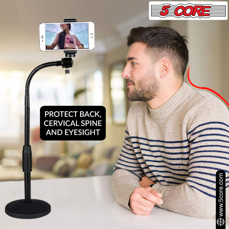 Support pour téléphone mobile à 5 cœurs à hauteur et angle ajustables