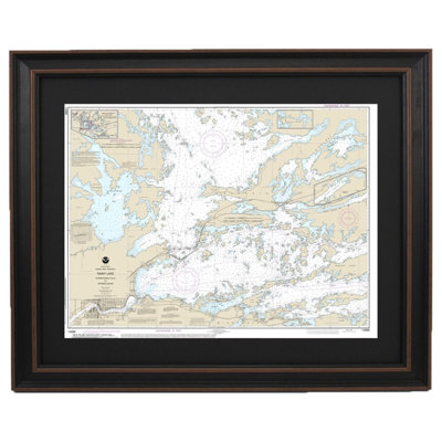 Rainy Lake; International Falls To Dryweed Island | Nautical Chart | Framed Print