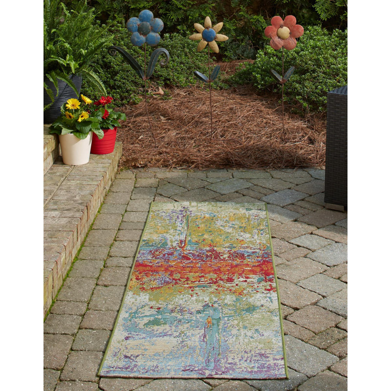 Tapis extérieur couleur iris Moss, Tapis de couloir 2 pi 7 po x 9 pi