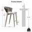 Ensemble de 2 tabourets de bar de patio avec coussins de couleur contrastante en aluminium-1151337992-1151337984