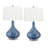 Atrani 28 in. Dappled Blue and White Table Lamp
