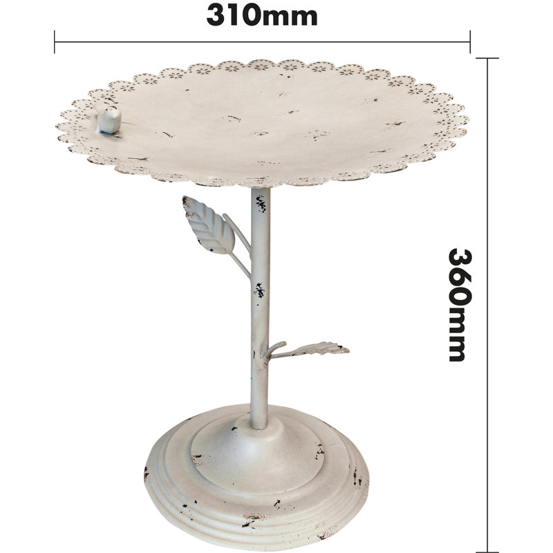 Lemen Metal Single Tier Birdbath