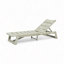 Chaise longue réglable en bois d'acacia, capacité de poids de 400 lb, finition artisanale, lambris courbé - Mobilier de patio extérieur moderne-368412913-368412914